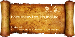 Martinkovics Hajnalka névjegykártya